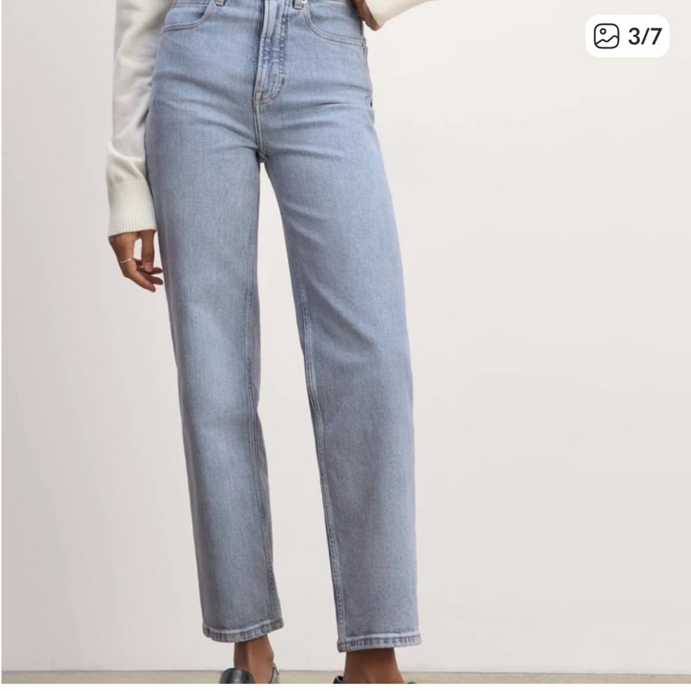 Everlane Light Wash Way-High Straight Jeans